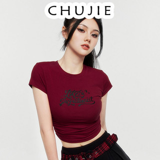 CHUJIE áo phông áo thun nữ croptop baby tee thời trang Popular Thể thao Vintage A29J1QY 9Z240302