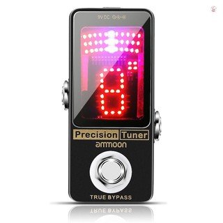 Ammoon Precision Chromatic Tuner Pedal Màn hình LED lớn Vỏ kim loại đầy đủ với True Bypass cho Guitar Bass