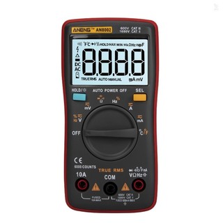 Aneng an8002 6000 đếm true rms đồng hồ vạn năng kỹ thuật số đa chức năng vôn kế ampe kế cầm tay mini đa năng đo độ chính xác cao nhiệt độ điện áp ac / dc dòng điện ac / dc r