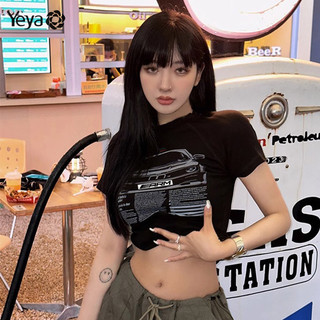 Áo thun nữ in màu trơn YEYA, áo thun ngắn tay đơn giản và đa năng