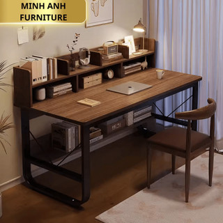 Bàn làm việc có kệ sách,Bàn học U3,Bàn làm việc tích hợp 2 kệ lưu trữ lớn, màu sắc đa dạng, chân thép sơn tĩnh điện.