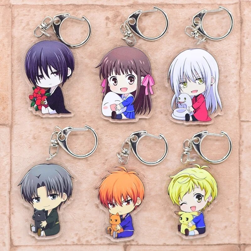 Móc khóa Fruits Basket Furuba hay Fruba Hoá Giải Lời Nguyền chibi Anime Phụ kiện trang trí túi xách 
