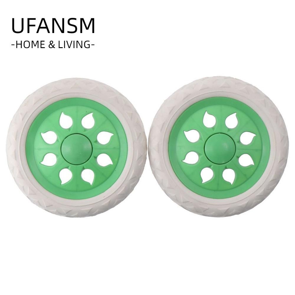 UFANSM Xe đẩy mua sắm Bánh xe, Xe đẩy du lịch tạo bọt cao su đường kính 6,5 Inch, Phụ kiện phụ kiện chịu tải 22Lbs Xe lăn chống trượt Xe đẩy Vali du lịch