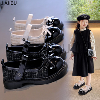 Fashion Kids Shoes Giày Trẻ Em Thời Trang Giày Lolita Mũi Tròn Màu Đen Cho Bé Gái Giày Công Chúa Nơ Xinh Xắn Children's Doll Shoes Giày Da Khối Màu Đen Trắng Korean Fashion Platform Mary Jane Shoes Giày Đi Học Anti-slip Cosplay Baby Shoes Giày Khiêu Vũ