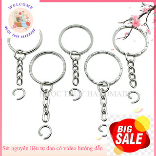 🍉set 10 khoen móc khoá handmade đường kính 2.5cm duashop.