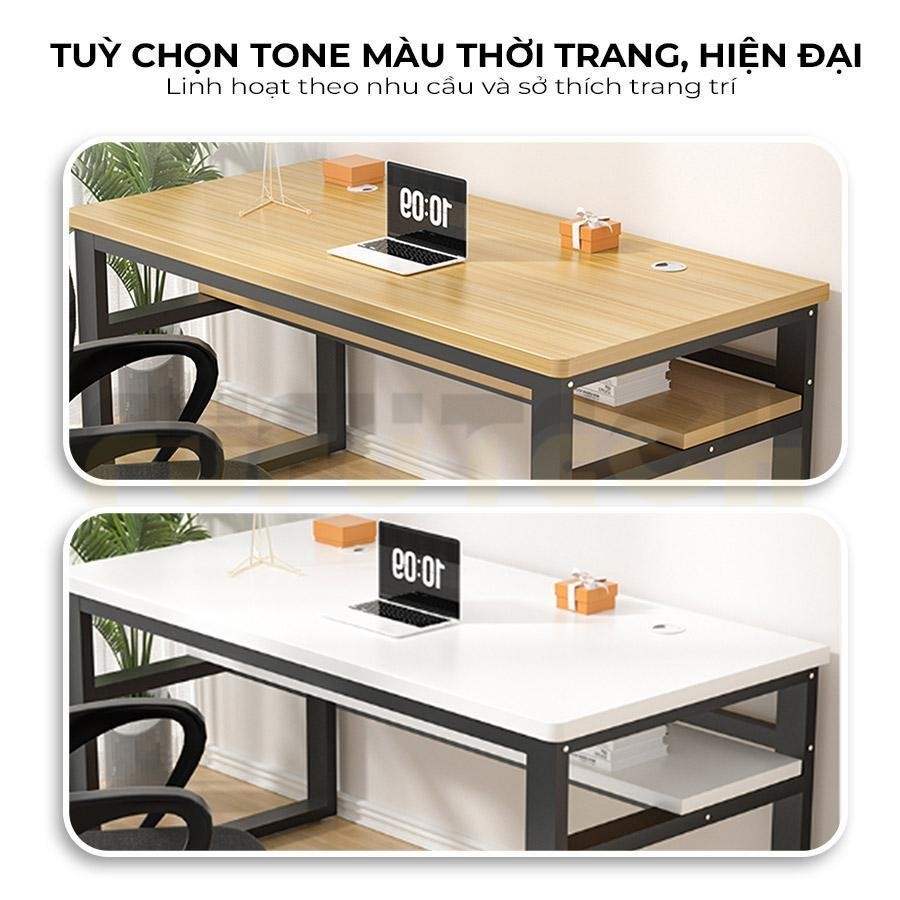 Bàn làm việc, bàn học tập U Campus FUFUTECH bo 4 góc, Liền Kệ Dưới Giúp Tối Ưu Không Gian, Đa Dạng Kích Thước 1m2,1m4 | BigBuy360 - bigbuy360.vn