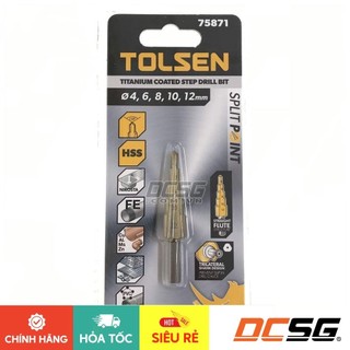 Mũi khoan bậc 4.0-12mm tolsen hss 75871