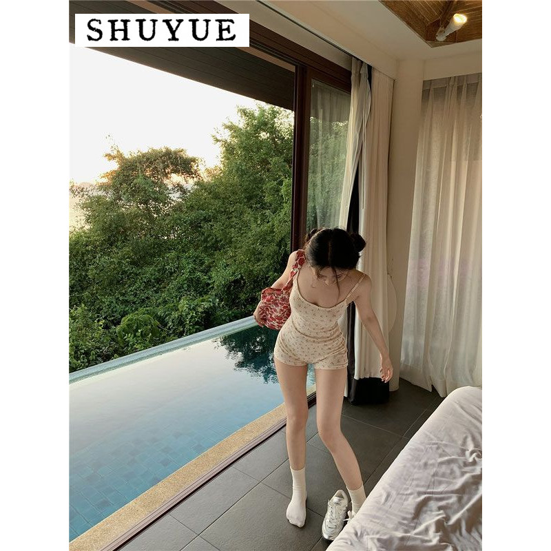 SHUYUE áo croptop Áo 2 dây áo ba lỗ Thời trang hàn quốc cổ điển tráng lệ thanh lịch thông thường WGK2430IFA 12Z240320 | BigBuy360 - bigbuy360.vn