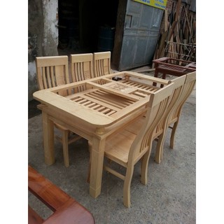 Bộ bàn ăn gỗ sồi