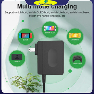 Bộ sạc di động BouPower Ac100v ~ ac240v Điện áp rộng Du lịch tại nhà Sạc tương thích cho Nintendo Switch Oled