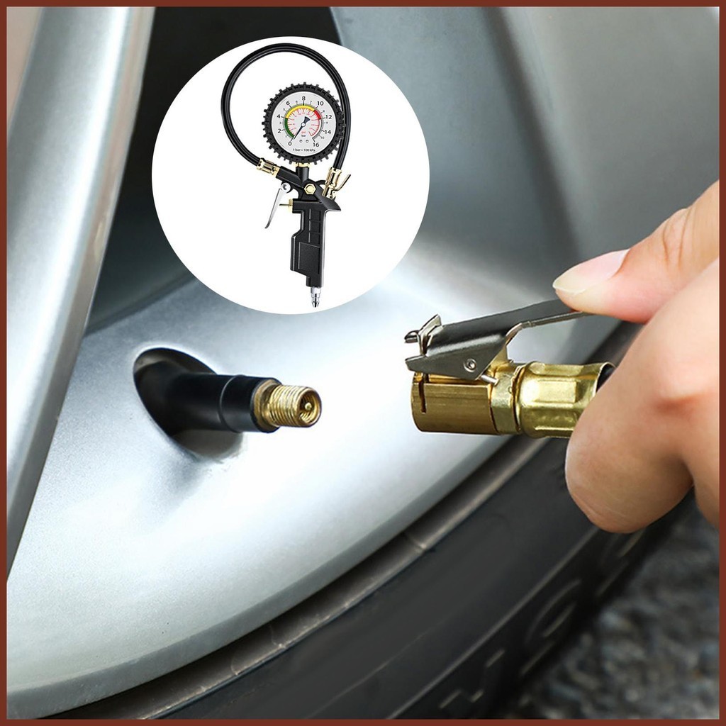 Đồng hồ đo lốp cho áp suất lốp Đồng hồ đo áp suất lốp ô tô Đồng hồ đo áp suất lốp xe có mặt số cơ học dễ đọc haoyisvn haoyisvn