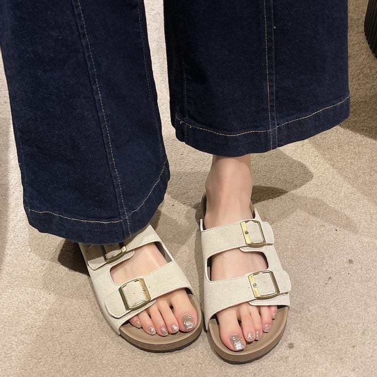 Size 35-45 Thời Trang Hàn Quốc Y2K Retro Dép Nữ Đế Dày Phong Cách Ngoài Trời Chống Trơn Trượt Nhẹ Kỳ Nghỉ Màu Sắc Phù Hợp Với Mặc Bên Ngoài Đế Mềm Lười Một Chân Bàn Đạp Birken Dép St | BigBuy360 - bigbuy360.vn