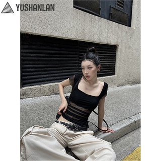 YUSHANLAN áo phông áo thun nữ croptop baby tee Casual Popular hàn quốc xu hướng WCS24408YK 15Z240407