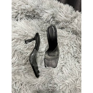 Cao gót nữ quai mica mũi ngang cao 7 phân