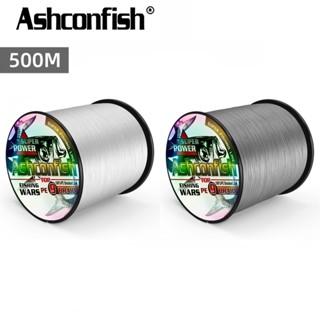  Ashconfish 9 Sợi Câu Bện 500M X9 Multifiber PE Line Màu Trắng Xám 