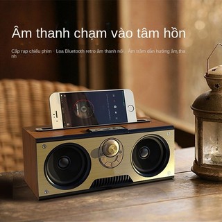 Loa Bluetooth không dây bằng gỗ Thẻ vô tuyến siêu trầm di động