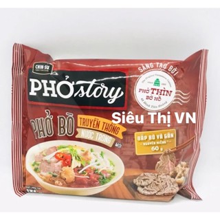 Combo 5 gói phở Thìn Bờ Hồ Story Hãng ChinSu Vị bò/gà 72g/gói