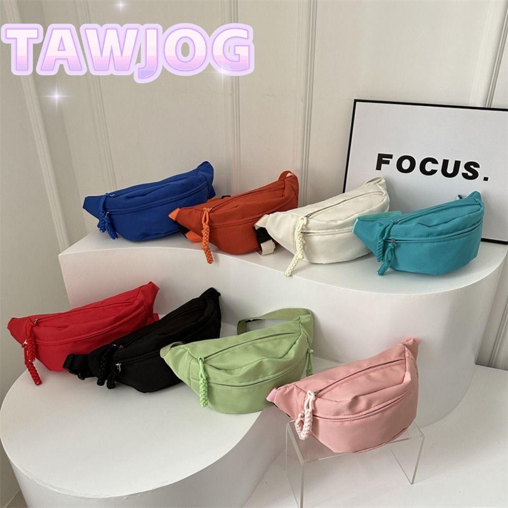 Túi thắt lưng TAWJOG, Túi ngực nữ dung tích lớn nửa mặt trăng, Túi đeo chéo vải đa chức năng thời trang du lịch