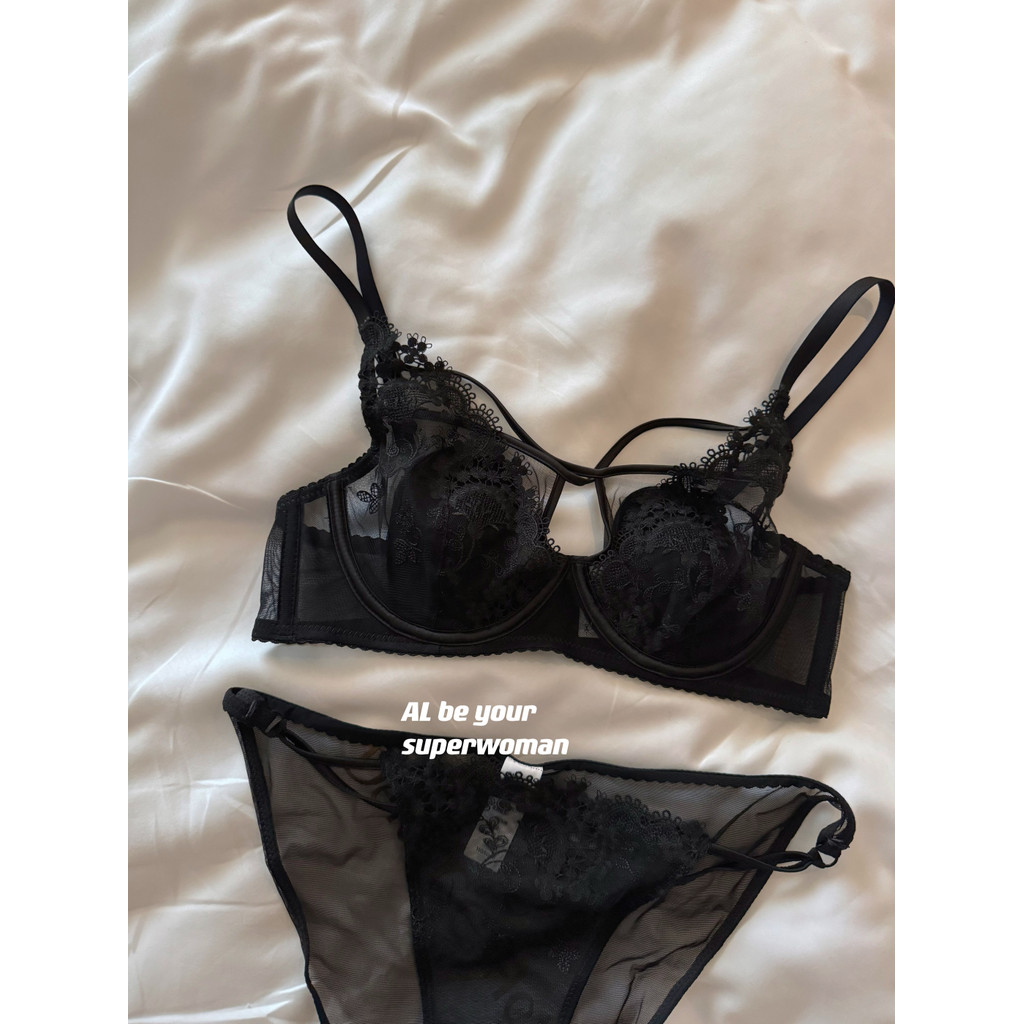 YIBEIKA Bộ áo ngực ren gợi cảm Đồ lót Áo ngực đẩy phong cách mỏng Áo ngực có thể điều chỉnh | BigBuy360 - bigbuy360.vn