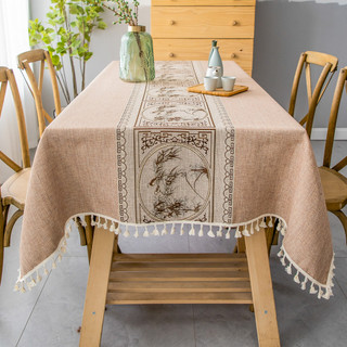  Khăn Trải Bàn Phong Cách Trung Hoa Cotton Dày Và Vải Lanh Dệt Dài Khăn Trải Bàn Trà Vải Bao Thích Hợp Cho Trang Trí Nhà Cửa Chống Bụi Bàn Thảm 