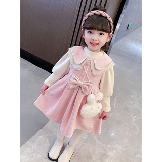 Bộ váy cho bé gái mùa xuân và mùa thu 2025, váy công chúa mới cho trẻ em, váy mùa thu sành điệu cho bé gái