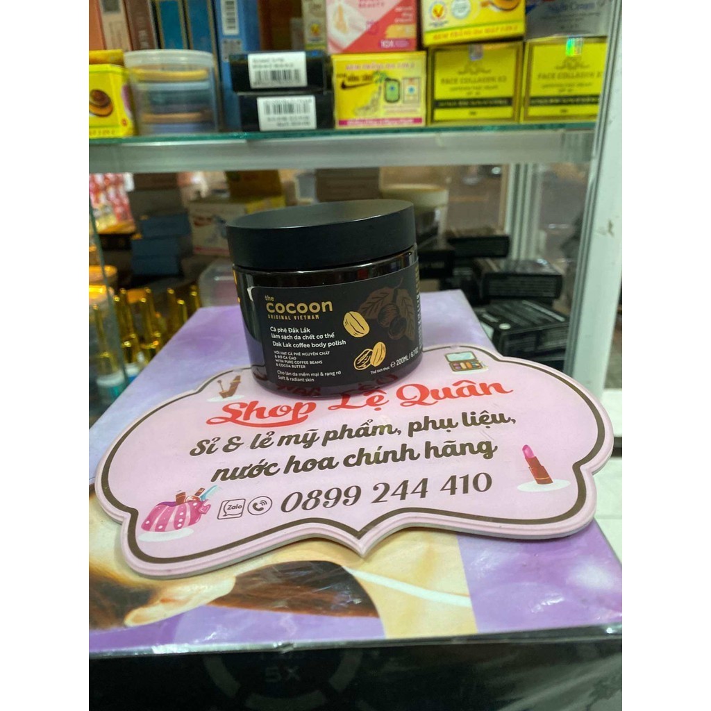 Cà phê Đắk lắk làm sạch da chết COCOON 200ml (Dak lak coffee body polish)