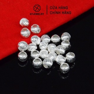 🌹[GIÁ BUÔN]🌹 Bi bạc xoắn 6 - 8mm - Hàng bạc loại 1 siêu đẹp PH733
