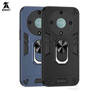 Dành Cho Honor X9A / X40 / Magic 5 Lite Ốp điện thoại Có Chân Đế Vòng Metel Giá Đỡ Từ Tính Lưng Cứng Mềm TPU Edge Chống Sốc Chống Rơi Mỏng Bao