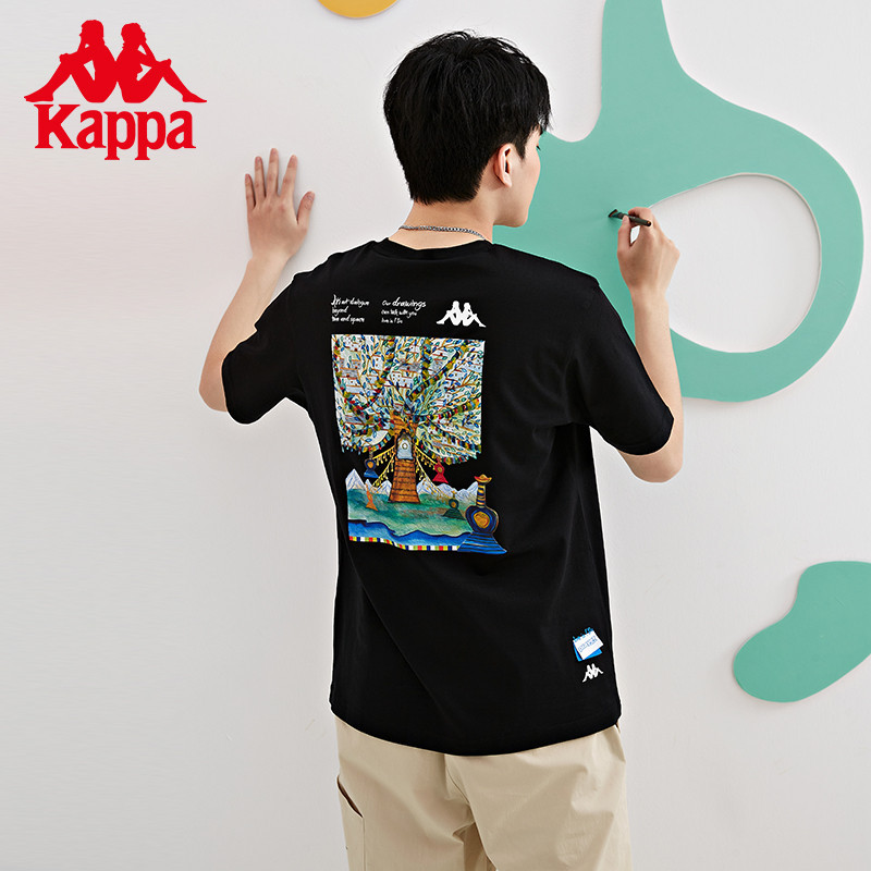 Kappa Kappa Phong Cách Từ Thiện Nam Nữ Tay Ngắn Mùa Hè Phong Cách Mới Thể Thao Áo Thun 1.30