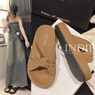INDIE dép cross dép kiểu nữ đi chơi Nhẹ Màu sắc đa dạng Phù hợp Độn đế FYT241037J 5Z240201