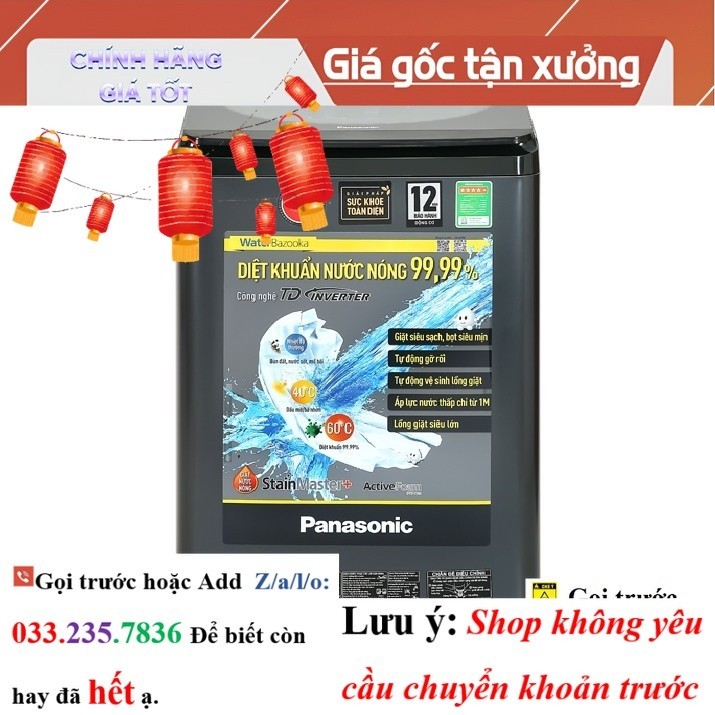 <new> Máy Giặt Panasonic Inverter 9.5 Kg NA-FD95V1BRV