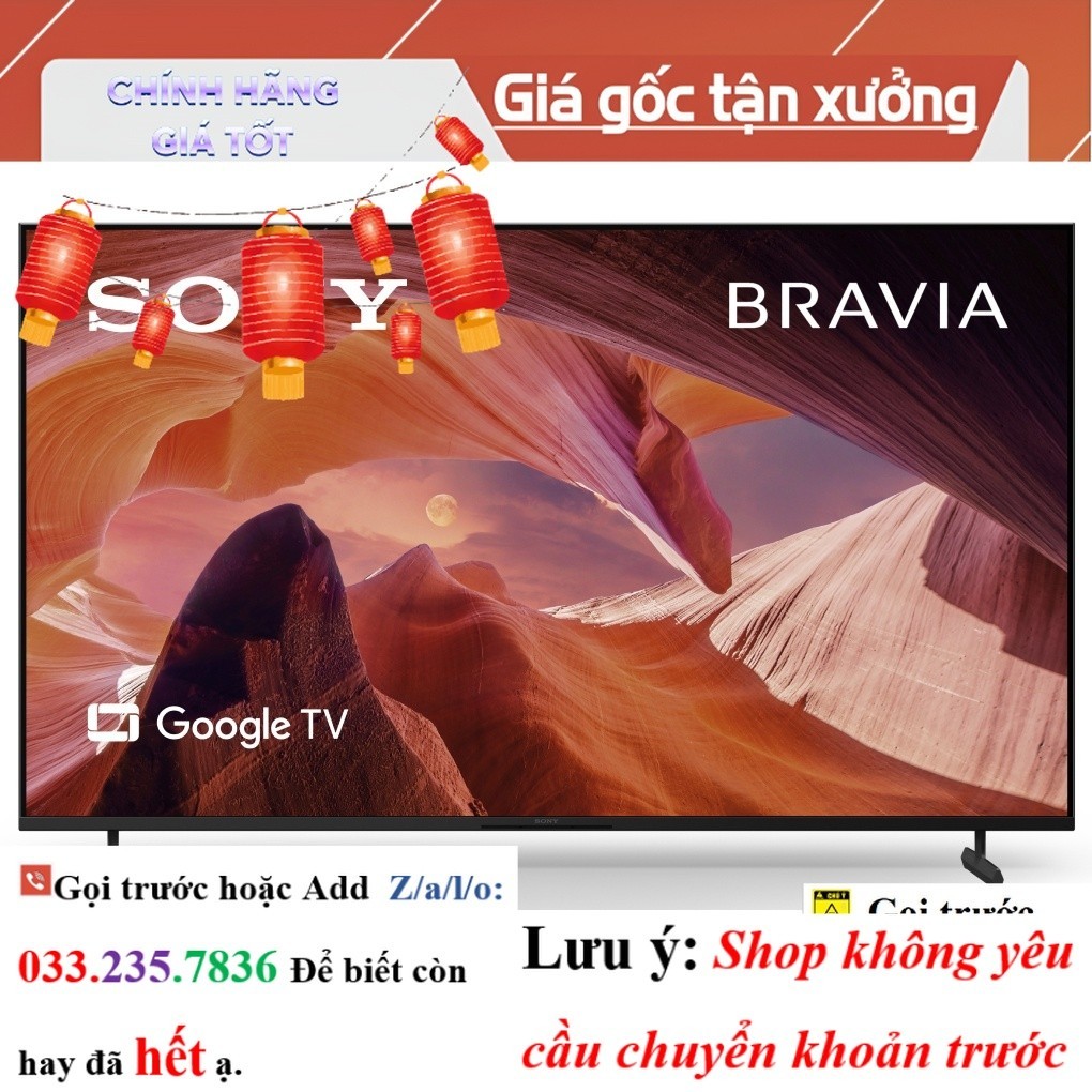 <new> Google Tivi Sony Ultra HD 4K HDR 65 inch KD-65X80L