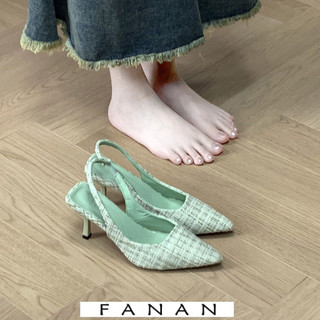 FANAN Giày Cao Gót nữ Mũi Nhọn giày nữ GIÀY SANDAL Đế chống sốc Nhẹ Năng động Thể thao và thời trang FGL2410GEH 8Z240218
