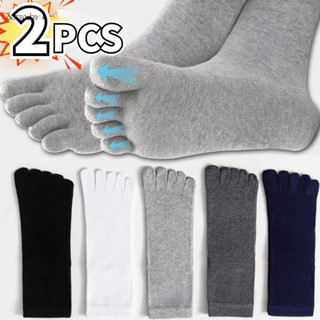 Nam Năm Ngón Chân Tất Nữ Màu Đen Trắng Thoáng Khí Chia Ngón Chân Tất Bông Tai Kẹp Thể Thao Chạy Bộ Hấp Thụ Mồ Hôi Năm Ngón Tất