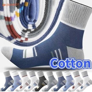 Nam cotton cao cấp kinh doanh tất dài hợp thời trang thể thao chạy bộ tất nam sọc thường ngày phù hợp với giữa ống tất