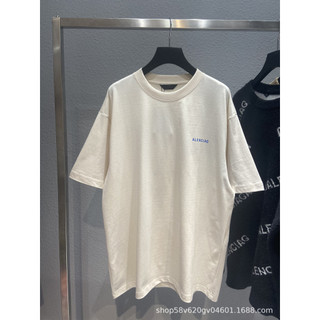 JB3T BALENCIAGA High Version Front and Rear Printed Short Sleeve Front and Rear LettersLOGOFashion BrandTT-shirt European Station Loose Couple