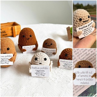 Handmade Đan Búp Bê Đồ Chơi Dễ Thương Trẻ Em Quà Tặng Đáng Yêu Khoai Tây Tích Cực Để Bàn Trang Trí Trang Trí Phòng
