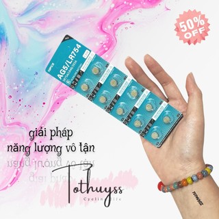 Ag5/lr48 1 vỉ 10 viên pin cúc áo 1.5v