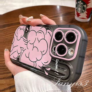 Tương thích cho IPhone 15 14 13 12 11 Pro Max X XR Xs Max 8 7 6s Plus SE 2020 Đơn giản trong suốt màu hồng sáng tạo Graffiti TPU mềm Ốp lưng Vỏ bảo vệ