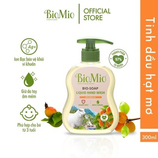 Nước rửa tay hữu cơ sinh học BioMio BIO-SOAP 300ml dịu nhẹ cho da, làm sạch an toàn cho sức khỏe gia đình Date 2025