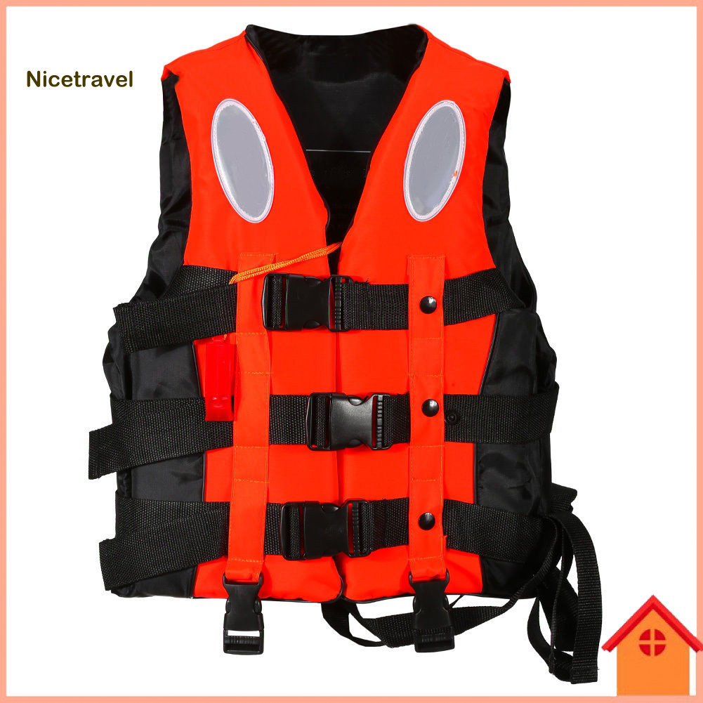 Áo phao trẻ em dành cho người lớn Bơi thuyền trôi nổi Vest có còi