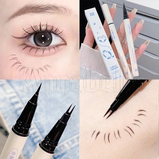Bút kẻ mắt dạng lỏng siêu mỏng Double Forked Tip Cat Claw - Bút chì kẻ mày giun tơ nằm - Lâu trôi, tự nhiên, mịn màng, không thấm nước - Bút lông mi dưới khô nhanh - Mỹ phẩm trang điểm