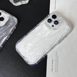 Trắng Đen Ngọc Trai Kem Keo Đơn Giản Ốp Lưng Điện Thoại Iphone 15 14 13 11 12 Pro Max Silicon Mềm Bảo Vệ Toàn Diện Vỏ Chống Sốc 7 8 Plus X Xs Xr Xsmax