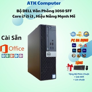 Case máy tính dell optiplex 3050 sff core i5 6500 ram 8gb,ổ cứng ssd 256gb.tặng bàn di chuột + usb thu wifi-atk computer