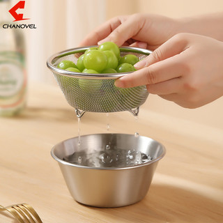 304 mini thép không gỉ dụng cụ tiện dụng cơm rửa rau chậu thoát nước bát lọc giỏ trái cây thoát nước giỏ chuẩn bị thực phẩm nấu ăn bát lưu vực