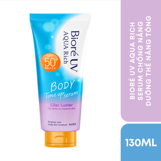 Bioré UV Aqua Rich Serum Chống Nắng Dưỡng Thể Nâng Tông Lilac Luster 130ml