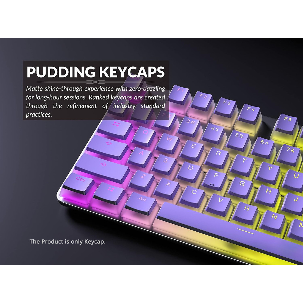 130 / 104 phím PBT Pudding Keycaps OEM Profile Key cap Cho Bộ Bàn Phím Cơ Mx Switch RGB backlit Gamer Bàn Phím