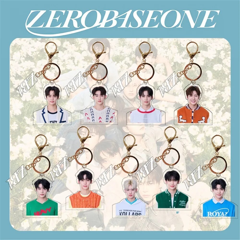 Móc khóa ZB1 Jiwong Hao Hanbin Matthew Taerae Ricky Gyuvin Gunwok Yujin b03 Phụ kiện trang trí túi x