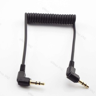 Aux Loa Dây 3.5 Mm Đôi Nam Jack Cắm 3 Cực Stereo End 90 Độ Xe Lò Xo Cáp Âm Thanh Cho Mp3 Điện Thoại Di Động VN9B2