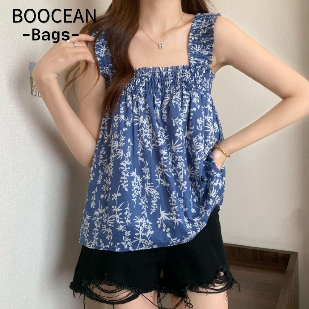 BOOCEAN Áo Tank Top, Áo không tay giảm béo A Line, Áo nữ cổ vuông Boho